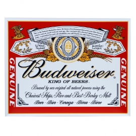 Metal Plate - Budweiser