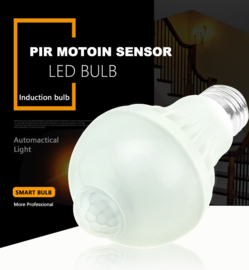 Security LED - PIR motion bulb E27 - 5W - wide angle