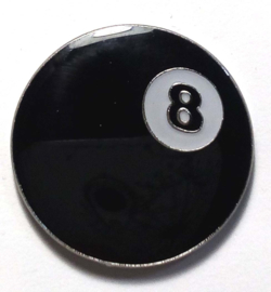 P174 - large Pin - Eightball - 8