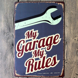 Metal Plate - My Garage My Rules - Tool