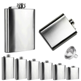 Heupfles - Stainless steel flask - XL - No Logo - 10 oz