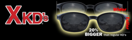 Sunglasses - X-KD's - Larger KD's - X-KD's - Flat Black & Gold