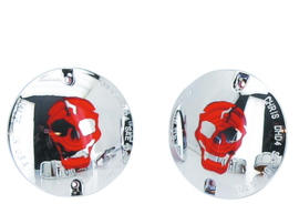 Chrome Skull lens kits (2x) - Custom Lights by Chris! - FLH style Turn Signals