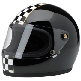 BiltWell - Gringo Helmet -  LE Checker, Black Racer  - LARGE ONLY!