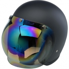 Biltwell Jet - Bubble Visor - Rainbow Mirror Shield (anti-FOG)
