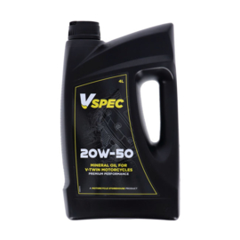 VSPEC, 20W50 (MINERAL) MOTOR OIL. 4 LITER BOTTLE