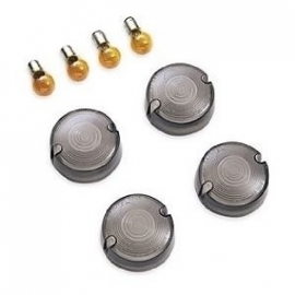 SMOKE TURN SIGNAL LENS SET (4 pcs - bulbs included) PRE-2001