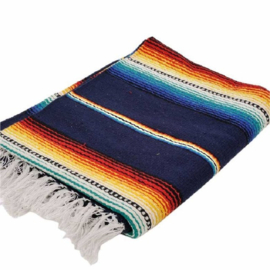 Mexican blanket -Blue Multicolor 180x140