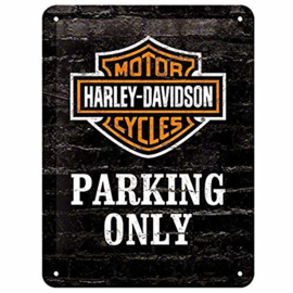 Metal Plate - Harley-Davidson - PARKING ONLY - 3D
