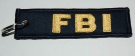 Embroided Keychain - Blue & yellow - FBI - Female Body Inspector