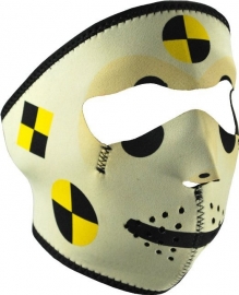 Face Mask - Full - Crash Test Dummie - reversable to black - Zan HeadGear