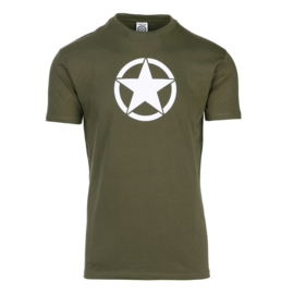 T-shirt Army White Star (Black or Green)