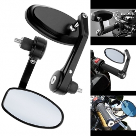 BAR-END MIRRORS, BLACK - ONE! -  LEFT or RIGHT