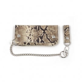 Biker Wallet - Large - La Rosa - SNAKE SKIN LEATHER