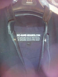 OUTLET: Black Denim Vest - Cut Off - SOA - High Mandarin Leather Neck