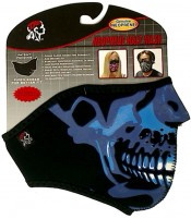 Face Mask - Half -  - Zan HeadGear - Blue Skull