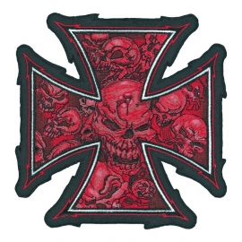 000 - BackPatch - Red Skull Cross - XXL
