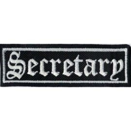 PATCH - Flash / Stick - Old English lettertype - SECRETARY