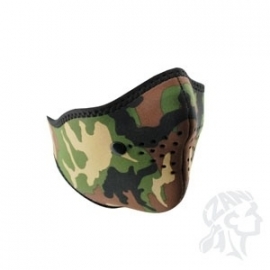 Face Mask - Half - Woodland Camouflage - Zan HeadGear + Filter