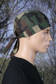 Bandana Cap - Camouflage Woodland