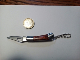 Metal Keychain - KNIFE with Trailing-Point Blade