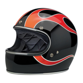 BiltWell - Gringo Helmet- Black & Red Flames