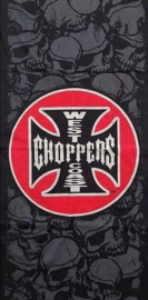 West Coast Choppers - Cross & Grey Skulls - Tube / Buff