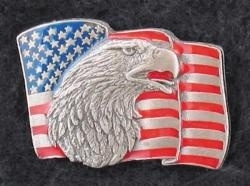 Pin - Eagle & USA Flag