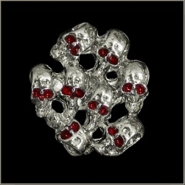 P204 - Pin - A Bunch of Skulls with Red Eyes