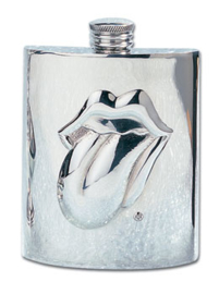 Pewter Flask -Official - The Rolling Stones - Logo - 6 oz