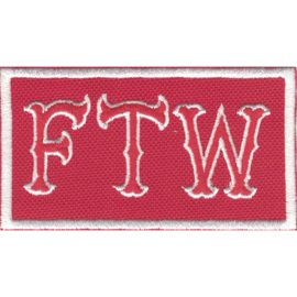 Patch - White&Red - FTW - Forever Two Wheels - Fuck The World