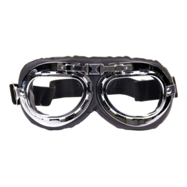 Goggles - RAF / Red Baron style - Classic Chrome