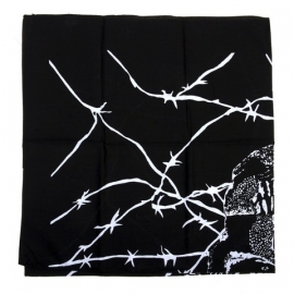 Skull with Barbed Wire Scarf/Big Bandana