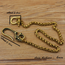 Walletchain - Brass Skull - Chico Malo