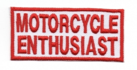 Patch - Motorcycle Enthusiast - Red & White