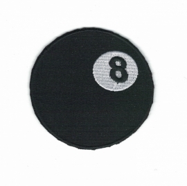 Patch - 8 ball - black outline