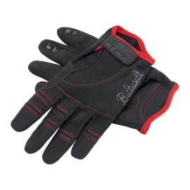 Biltwell INC - Moto Gloves - Zwart/Rood - Handschoenen