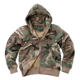 Hoodie with zipper - Fostex/Kosumo - Woodland Camouflage