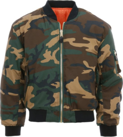 MA-1 Bomber Jas - Woodland Camo (groen)