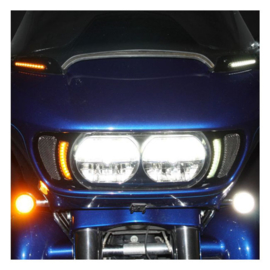 HD ROAD GLIDE LED VENT INSERTS GLOSS BLACK