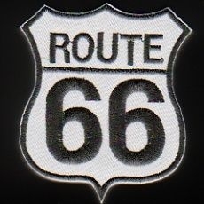 219 - Patch - Route 66 - White/Black