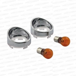 BULLET TURN SIGNAL VISOR LENS KIT, CLEAR (2 pcs & 2 bulbs)