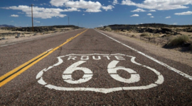Patch - Route 66 - RED and WHITE