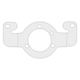 AIR CLEANER ADAPTER BRACKET With Keihin butterfly carb pattern