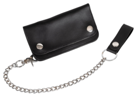 BIKER WALLET "REGULAR" WITH CHAIN, REAL LEATHER
