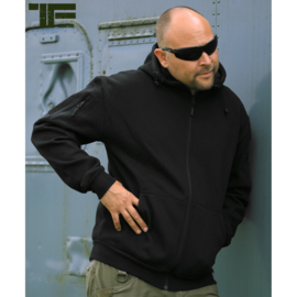 Tactical Hoodie with YKK zipper - Black