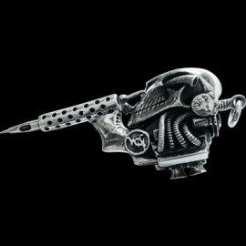 Death Tattoo Machine - heavy pewter pendant