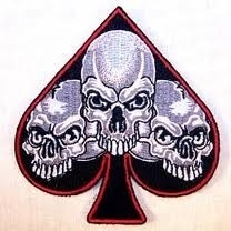 117 - PATCH- Three Skulls- Ace of Spades