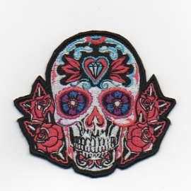 218 - Patch - Sugar Skull - Biker Patch