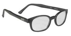 Larger Sunglasses - X-KD's  - CLEAR - Matte Black Frame